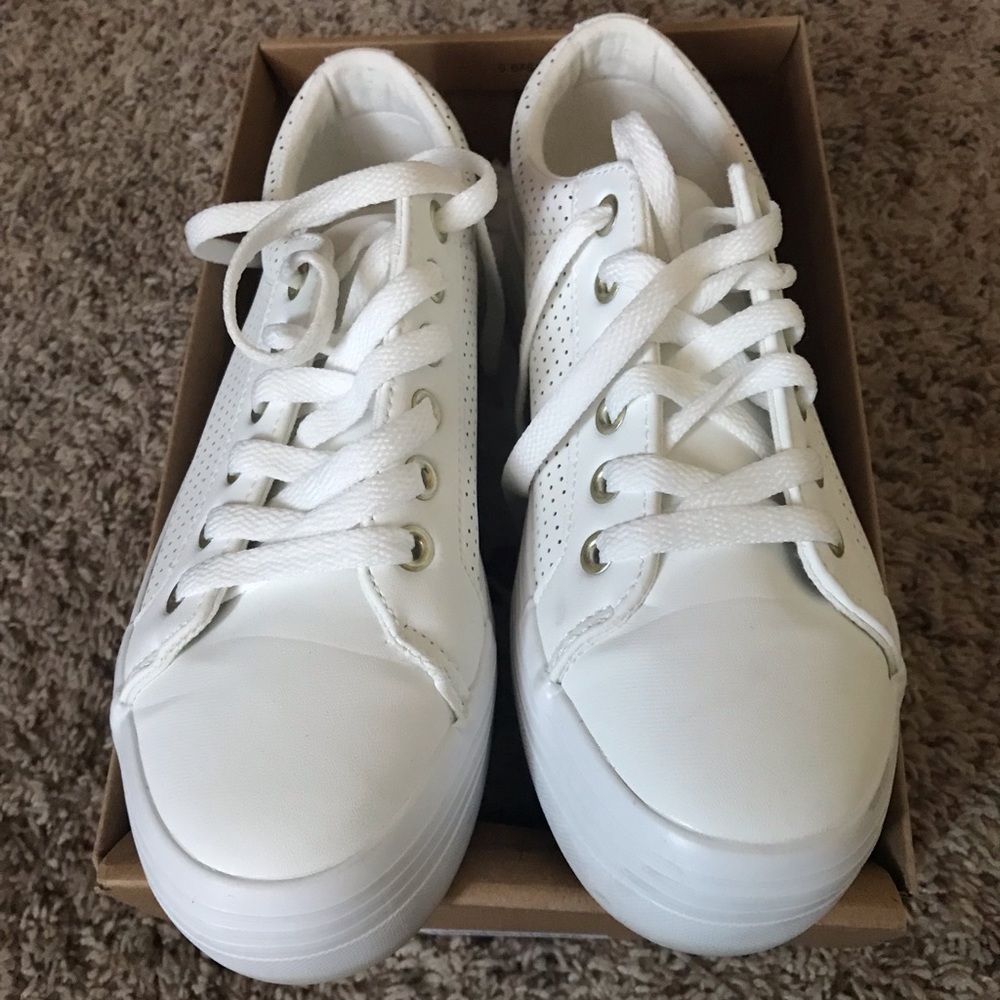 White Platform Sneakers